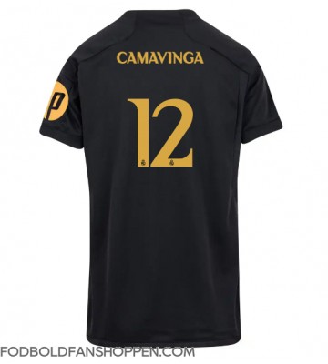 Real Madrid Eduardo Camavinga #12 Tredjetrøje Dame 2023-24 Kortærmet